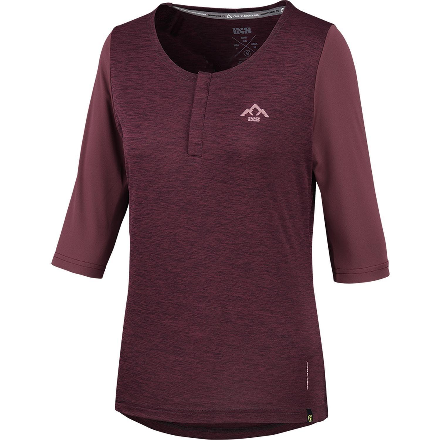 Polera IXS Mujer Carve X Henley Raisin S-0