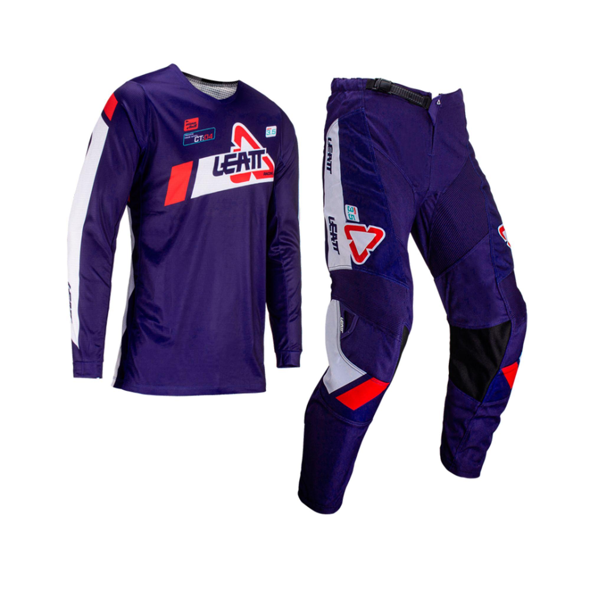 Kit Leatt Moto 3.5 Jersey Con Pantalón Royal-0