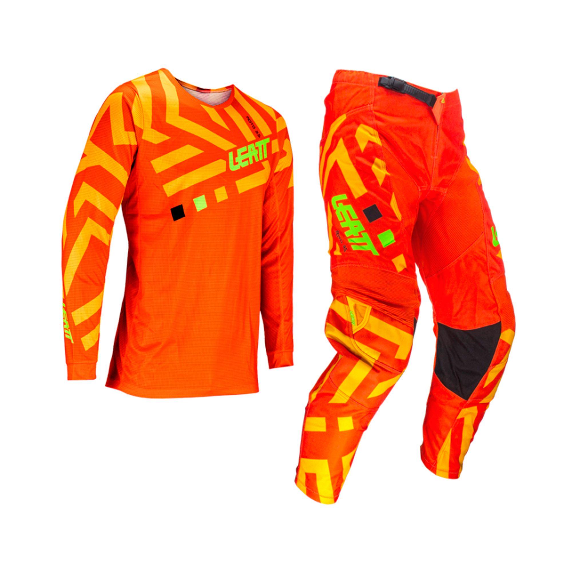 Kit Leatt Moto 3.5 Jersey Con Pantalón Citrus-0