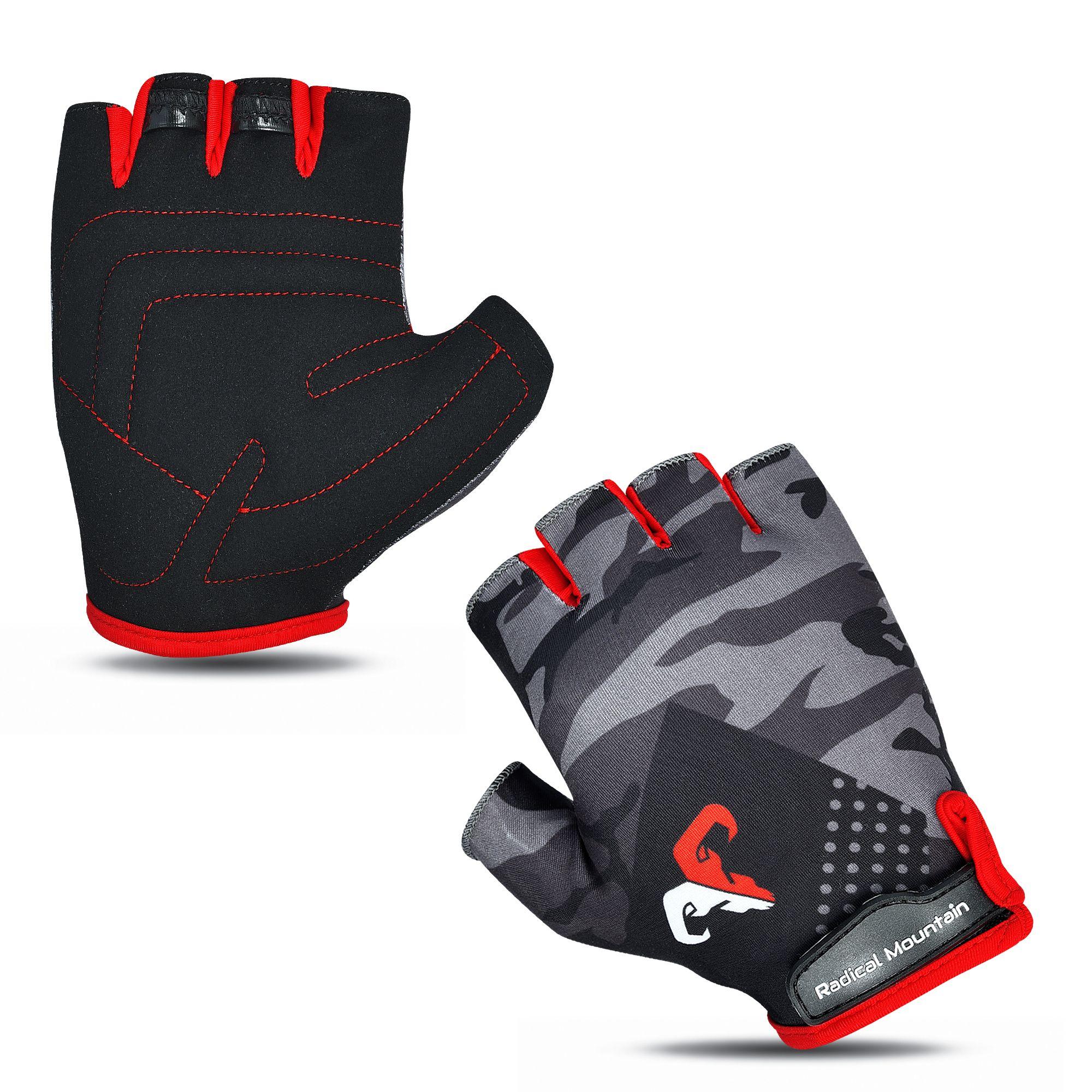 Guante Corto 1460 Camo/Rojo M Radical Mountain-0
