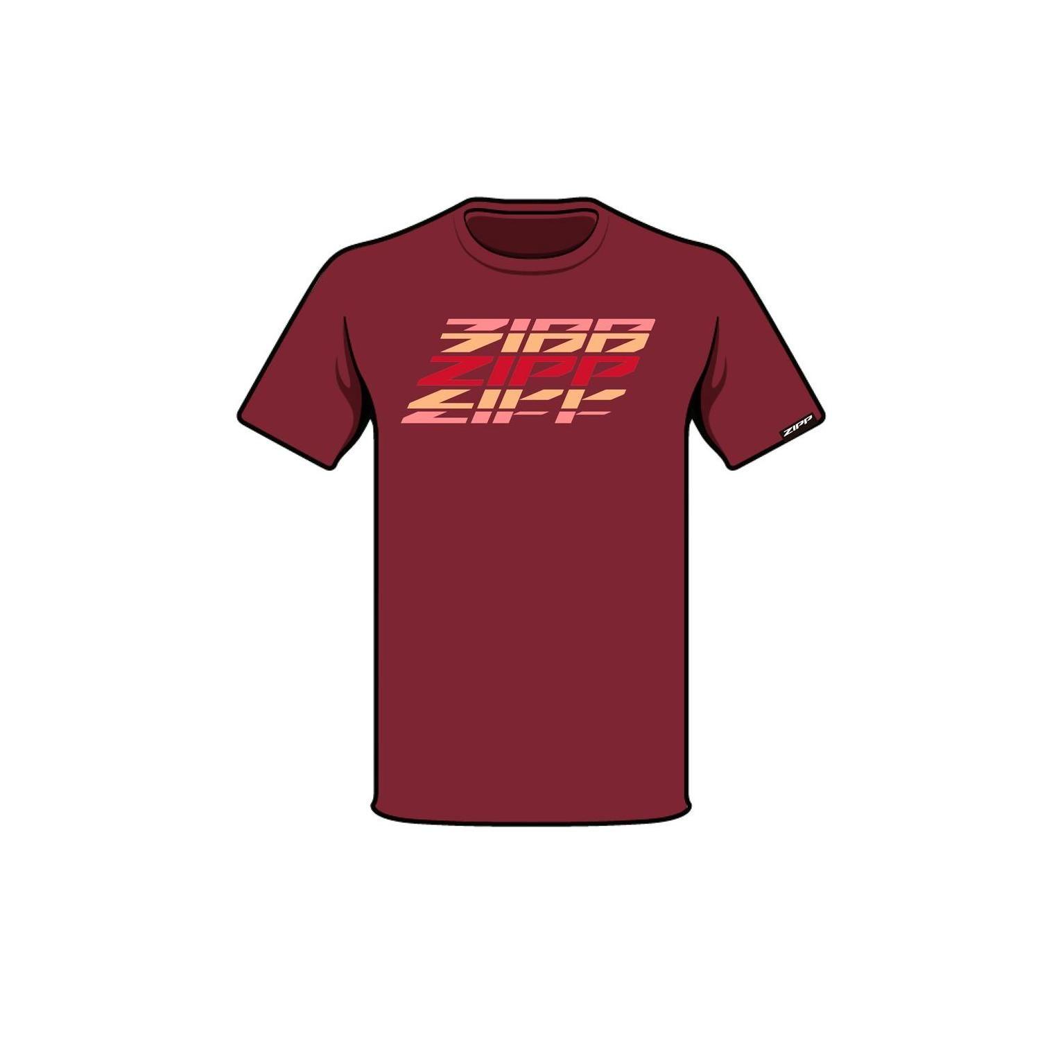 Polera ZIPP Manga Corta Z2206 Burdeos-0