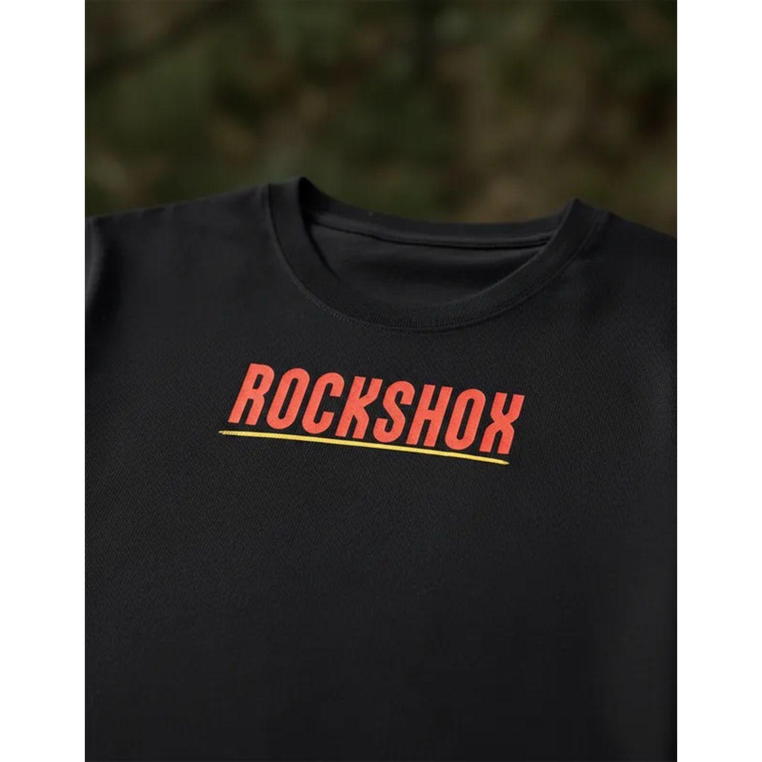 Polera RockShox Manga Corta Paint Brush Logo Negro-4