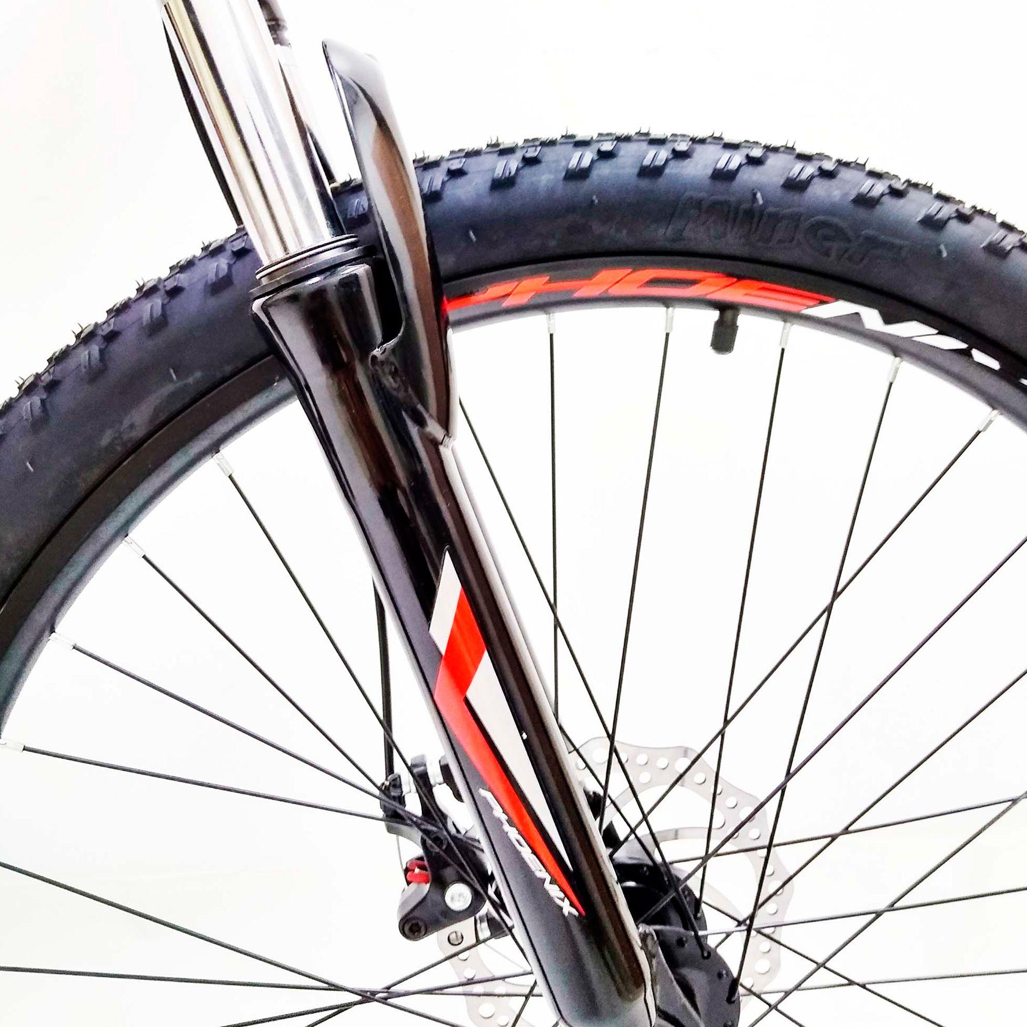 Bicicleta Phoenix MTB Aro 26" 21 Velocidades Freno Disco Negro/Rojo-2
