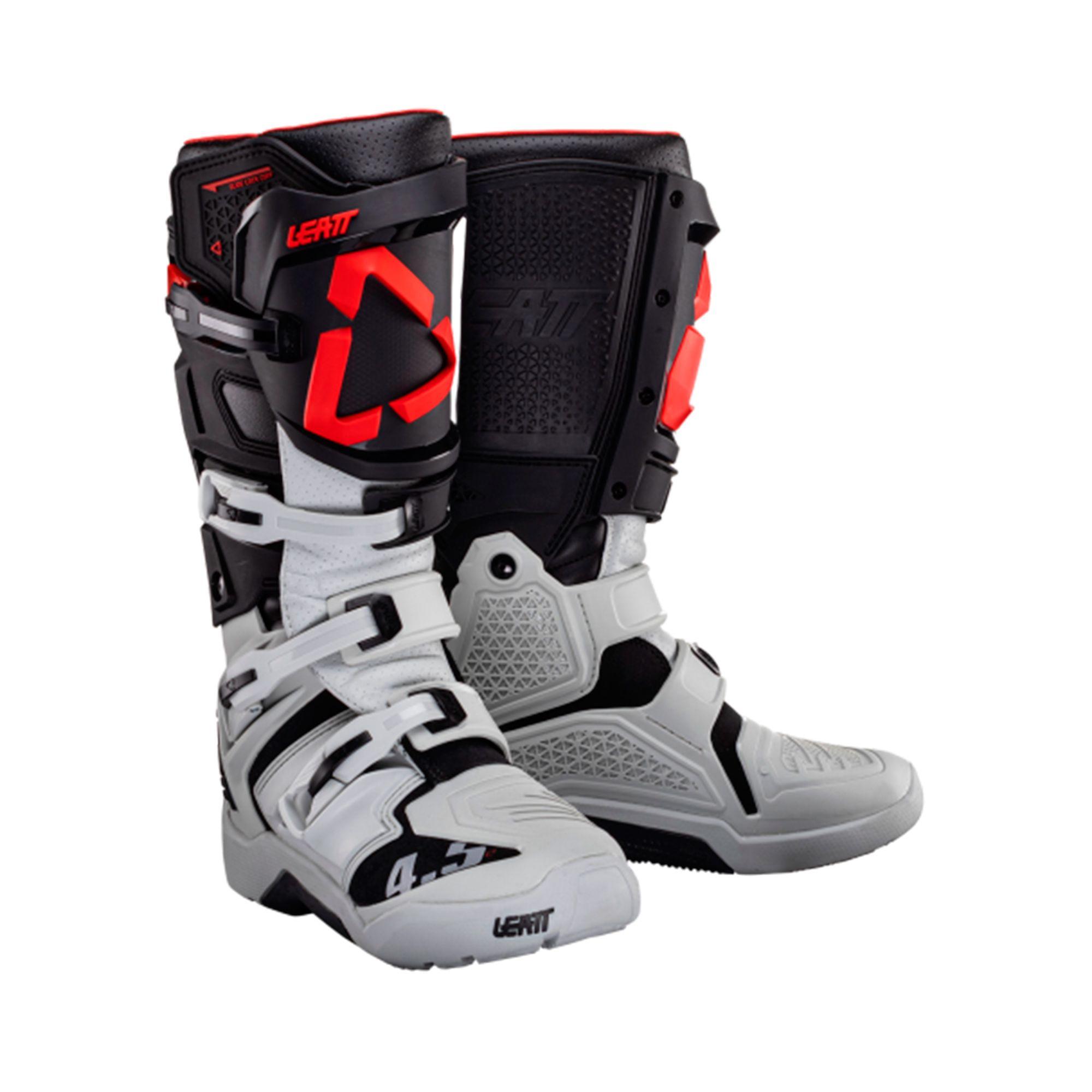 Botas Leatt 4.5 Motociclismo Enduro Gris Claro-0