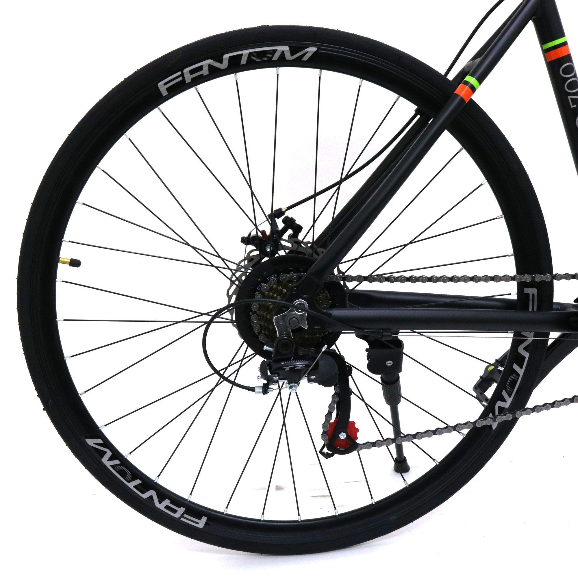 Bicicleta Fantom 700c Ruta Aluminio Negro-1