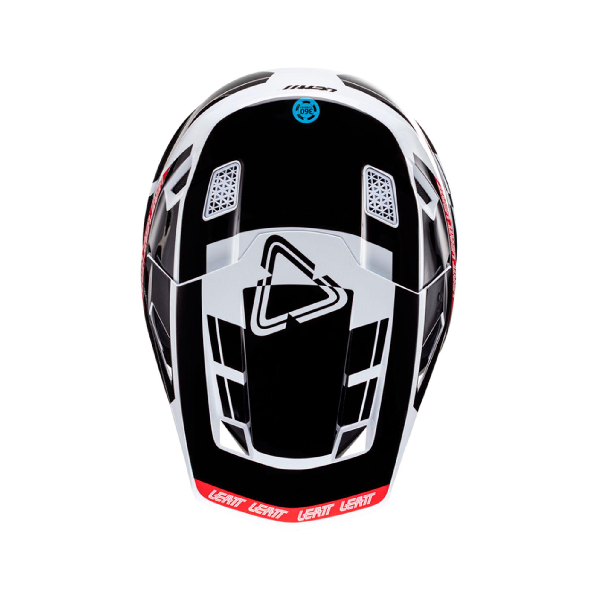 Kit Leatt Casco Con Antiparra Moto 7.5 V24 Negro Blanco S-3