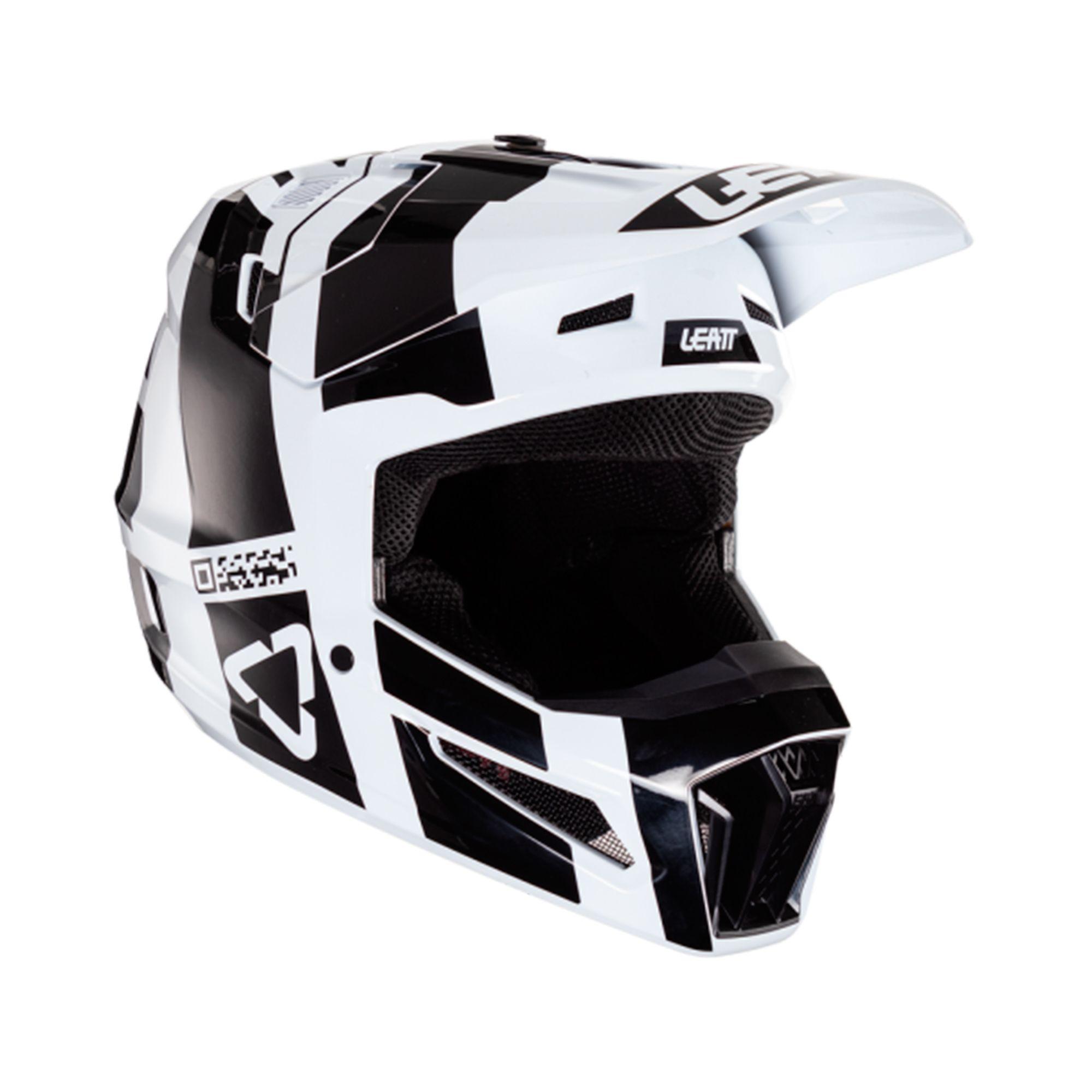 Casco Leatt Moto 3.5 Infantil V24 Blanco Negro L 53-54cm-0