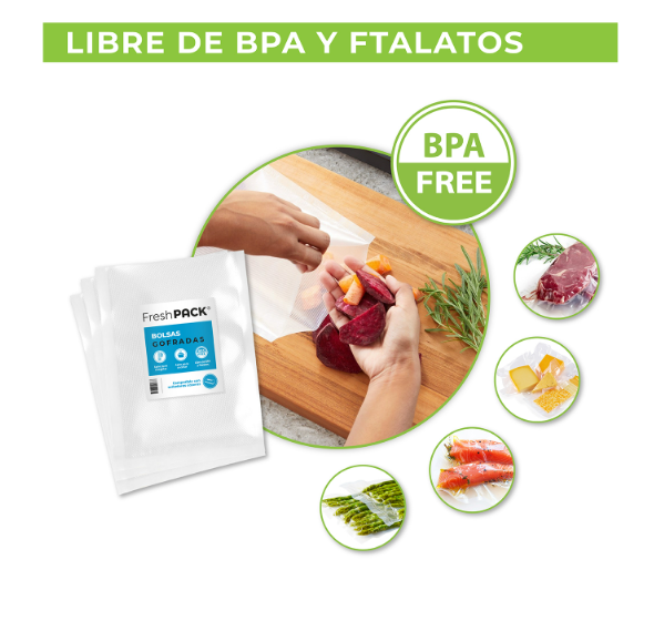 100 Bolsas Sellado Al Vacío Gofradas 20x30 Cms 80 Micras-2