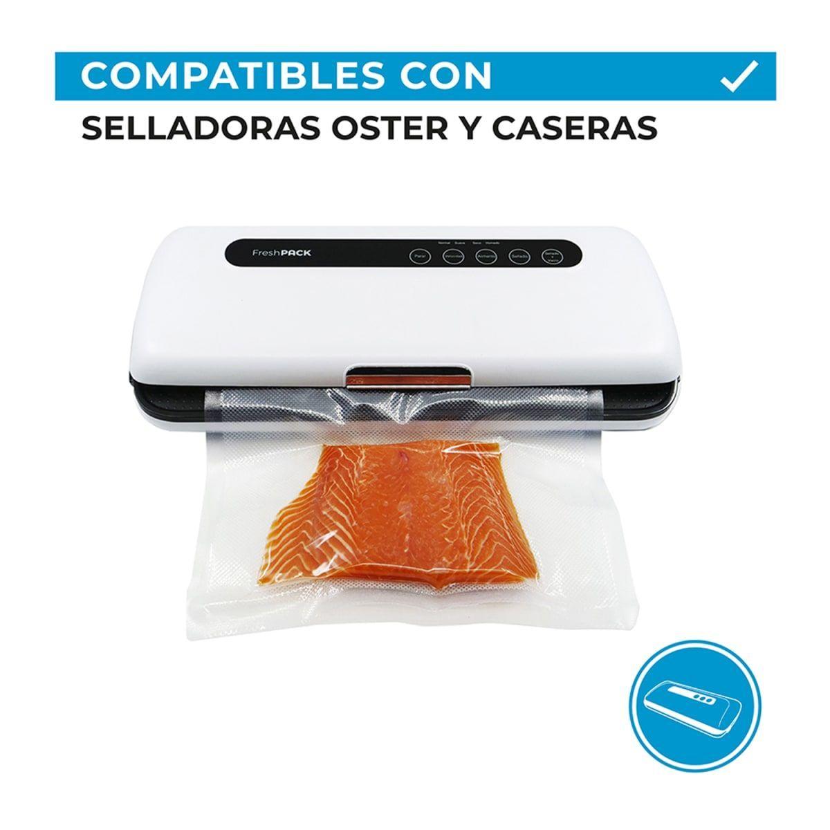 100 Bolsas Sellado Al Vacío Gofradas 20x30 Cms 80 Micras-3