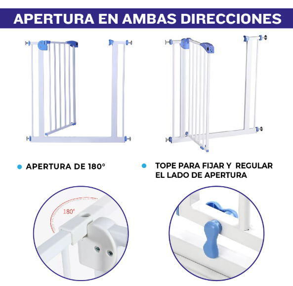 Reja De Seguridad Para Bebe Mascotas 75-85cms Ancho X76 Alto-4
