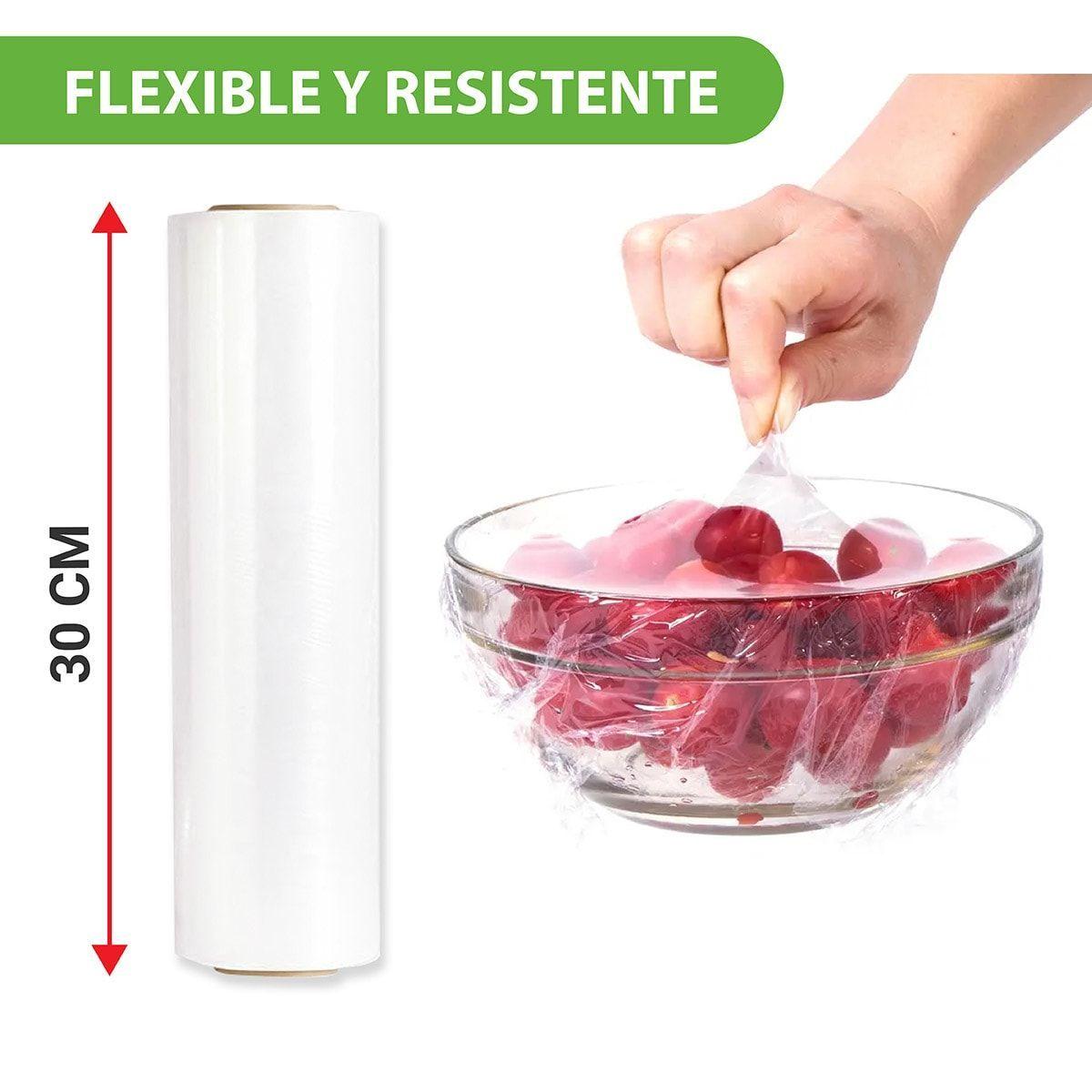 Rollo Film Plástico para alimentos cocina y multiusos 200mt-3