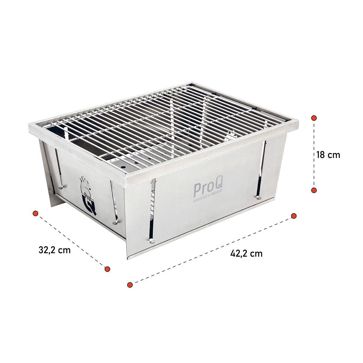Parrilla Portátil ProQ Flatdog 42x32cms-2