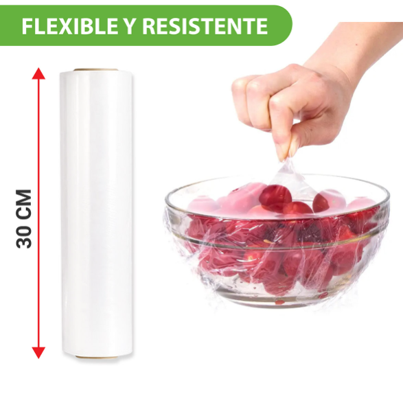 Film Plástico Cocina Rollo Papel Alusa 30cms X 500mts-1
