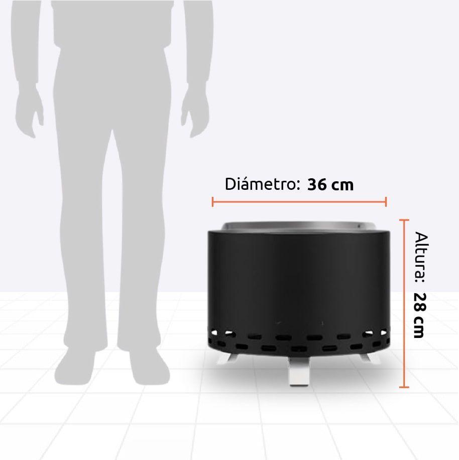 Brasero sin Humo Negro 37 cm-4