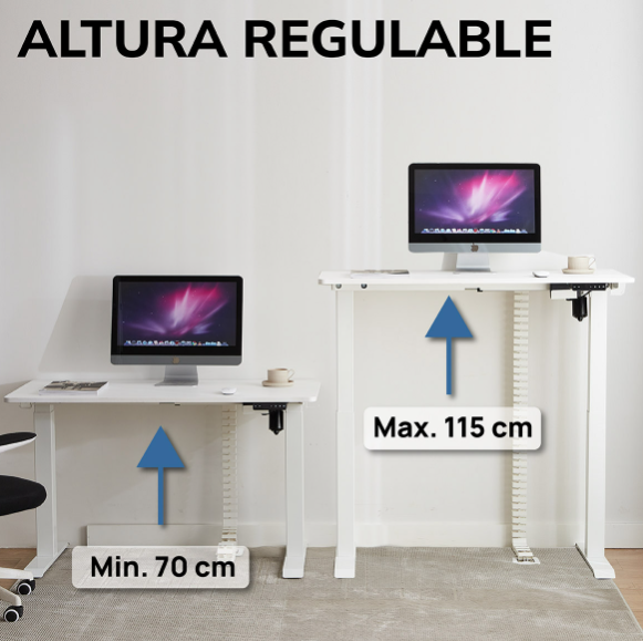 Escritorio Eléctrico Altura Ajustable 1200x600x18mm, 3 memorias-2