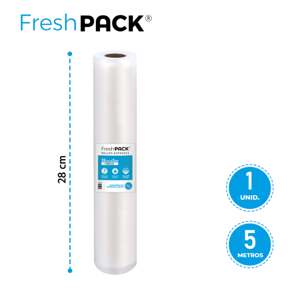 Rollo bolsas Sellado Vacío 28cm X 5mts Para Oster-foodsaver-2