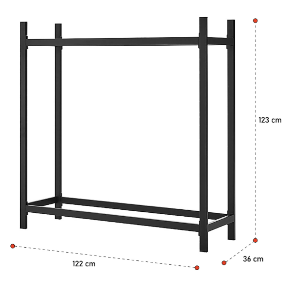 Leñero Estante Para Madera o Leña 122x123x36 Cm-1