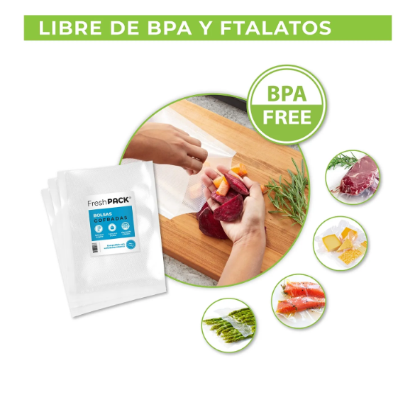 100 Bolsas Sellado Al Vacío Gofradas 20x25 Cms 80 Micras-1