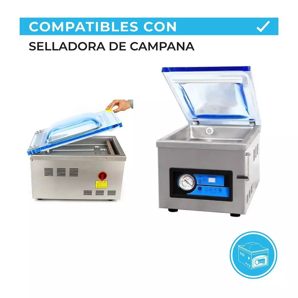 100 Bolsas Sellado Al Vacio Lisas 20x30 Cm De 70 Micras-2