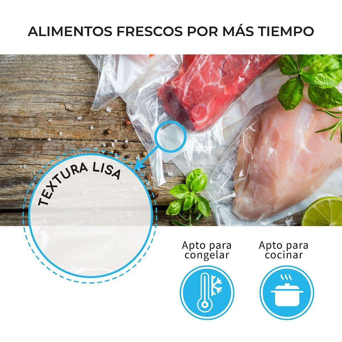 100 Bolsas Sellado Al Vacio Lisas 20x30 Cm De 70 Micras-3