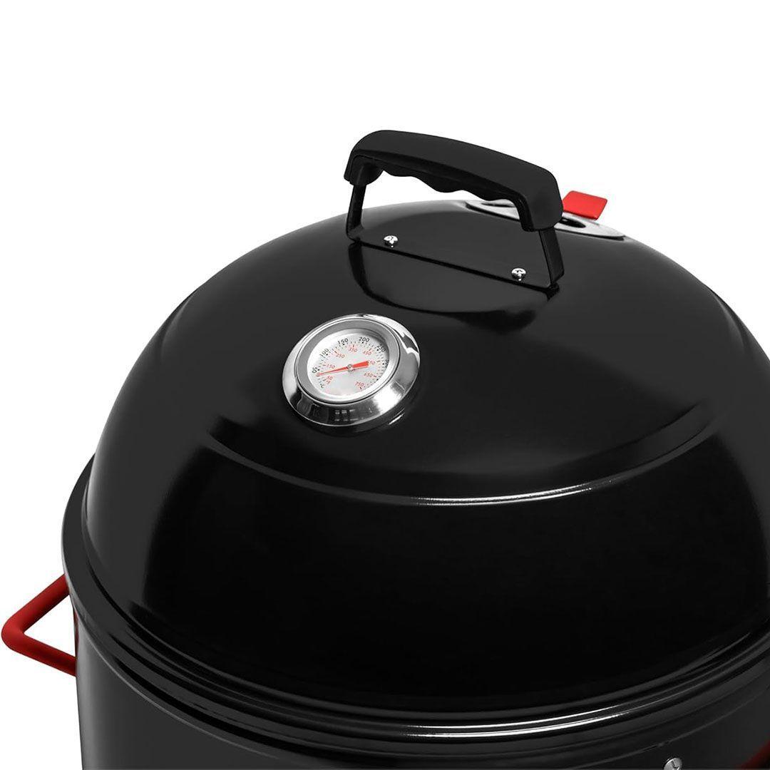 3 en 1 Ahumador y Parrilla a Carbon 44cm + 1 caja de Chip#4 Roble -3