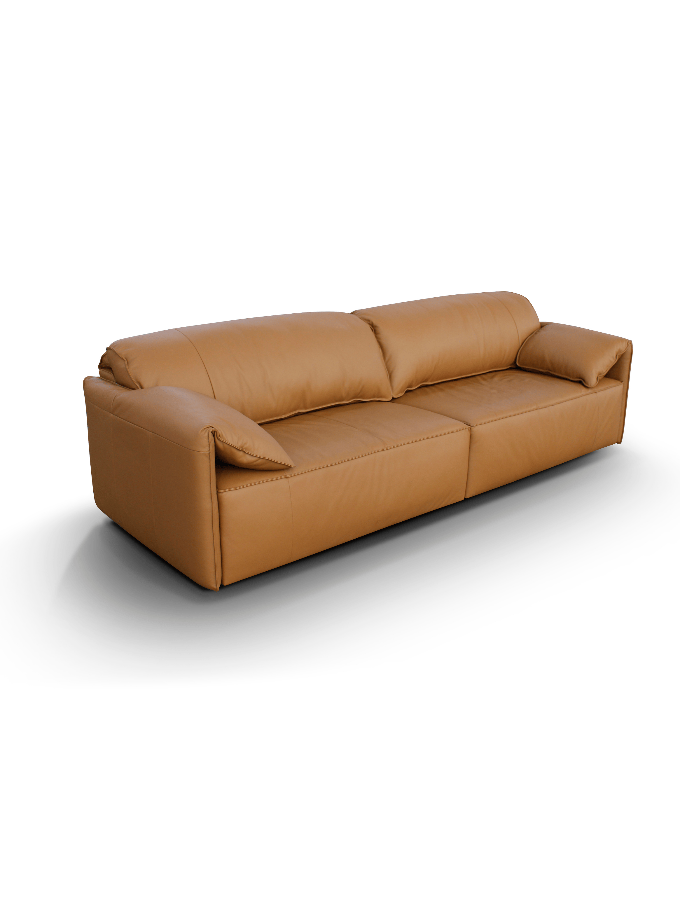 Sofá Cuero Angelo diseño clásico y confortable para living con espuma D33 Soft -2