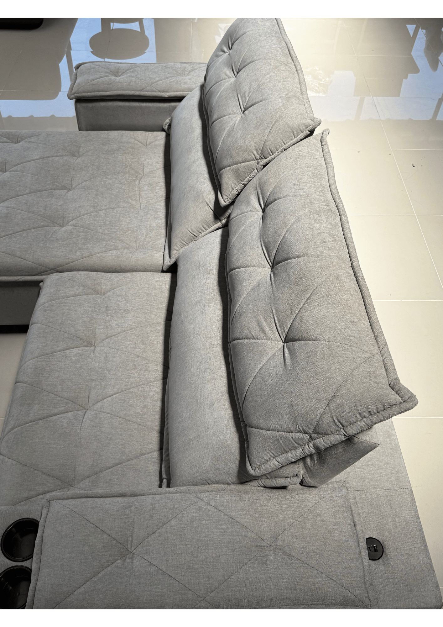 Sofá lino Vegas 3 cuerpos extensible y reclinable-5