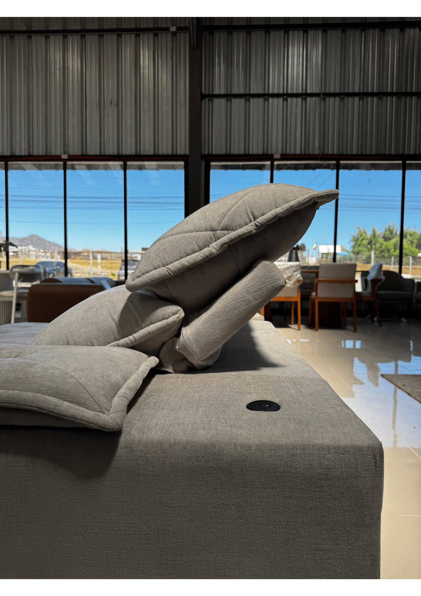 Sofá lino Vegas 3 cuerpos extensible y reclinable-7