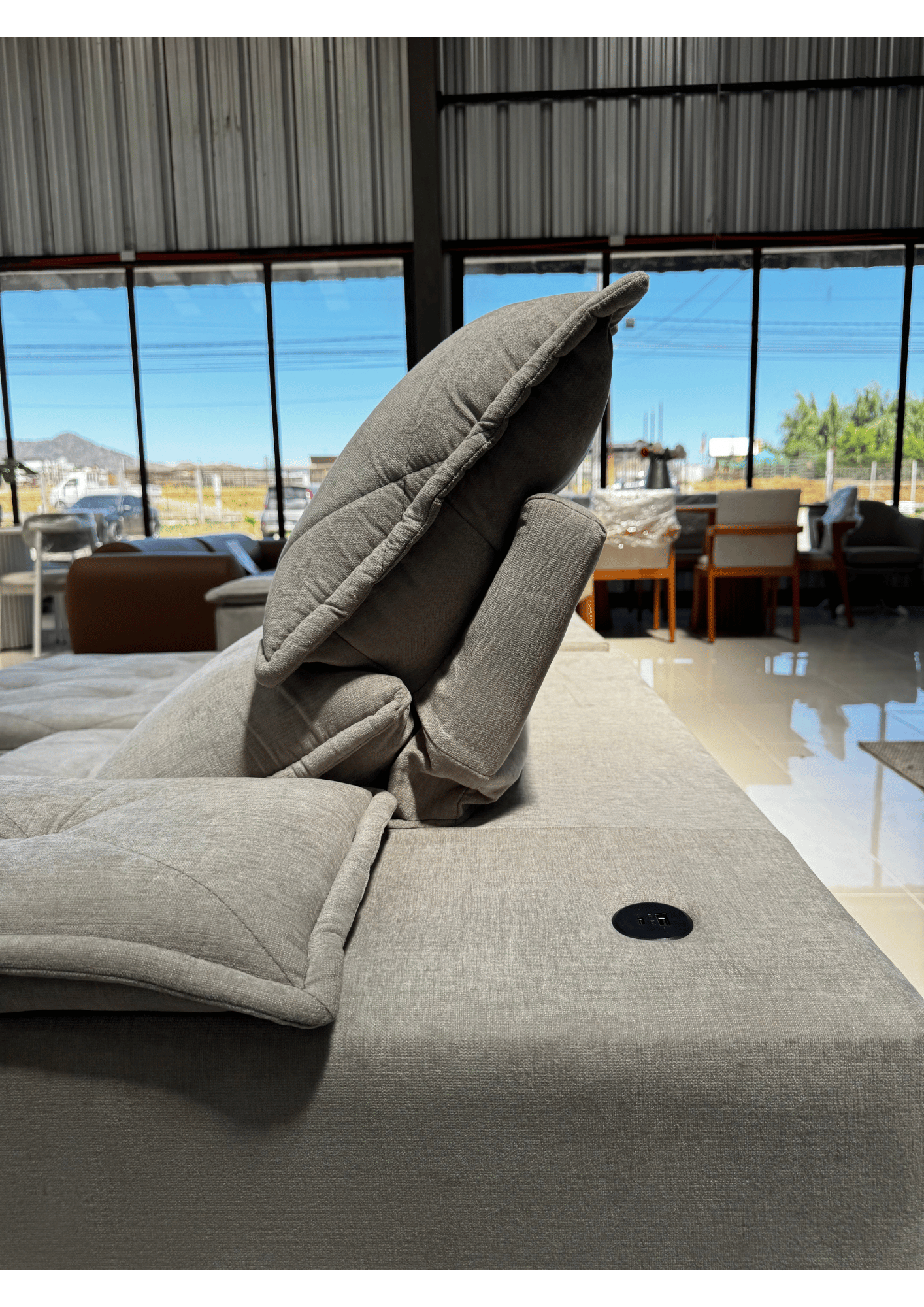 Sofá lino Vegas 3 cuerpos extensible y reclinable-8