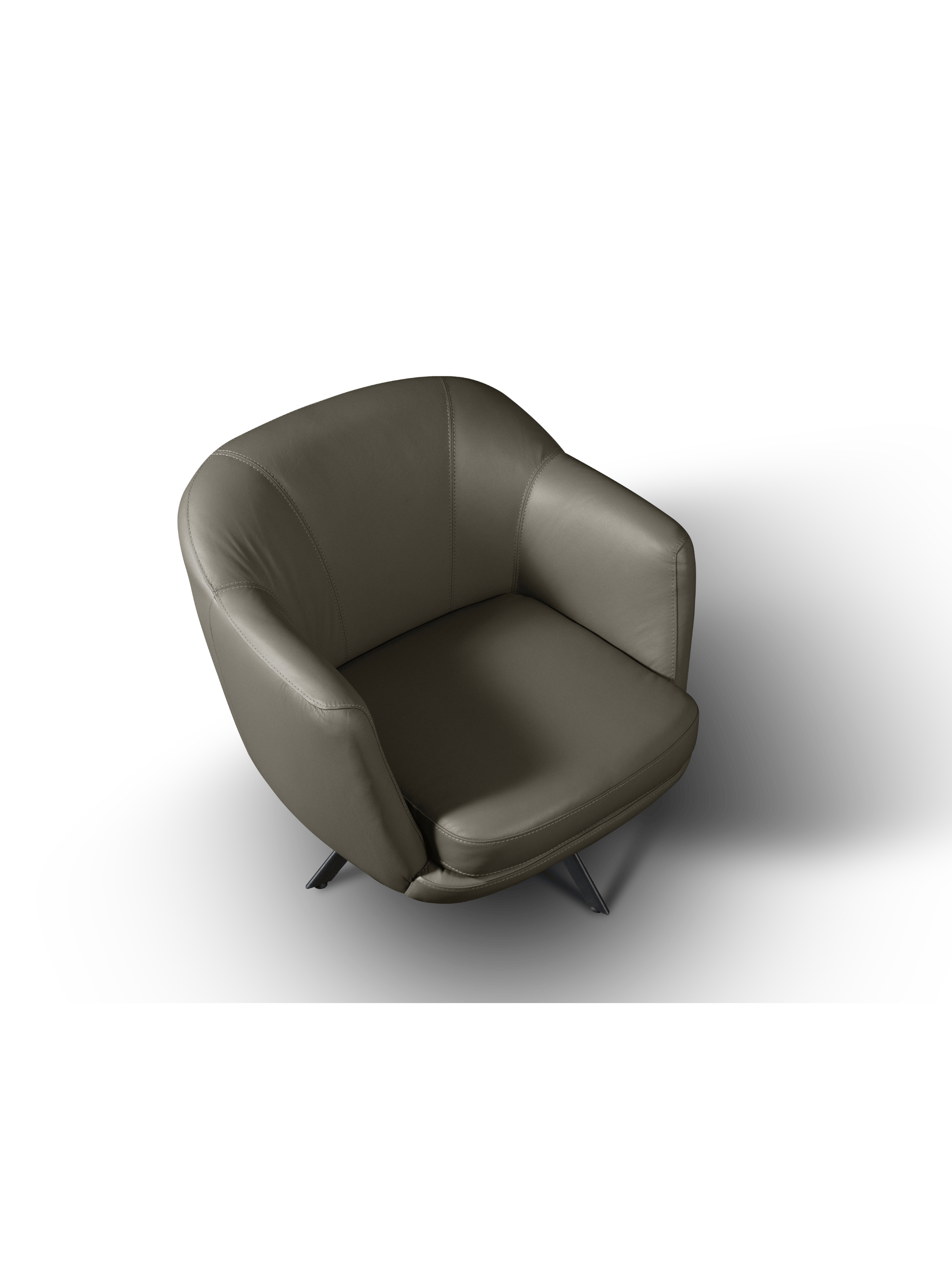 Poltrona Cuero giratoria Megan-2