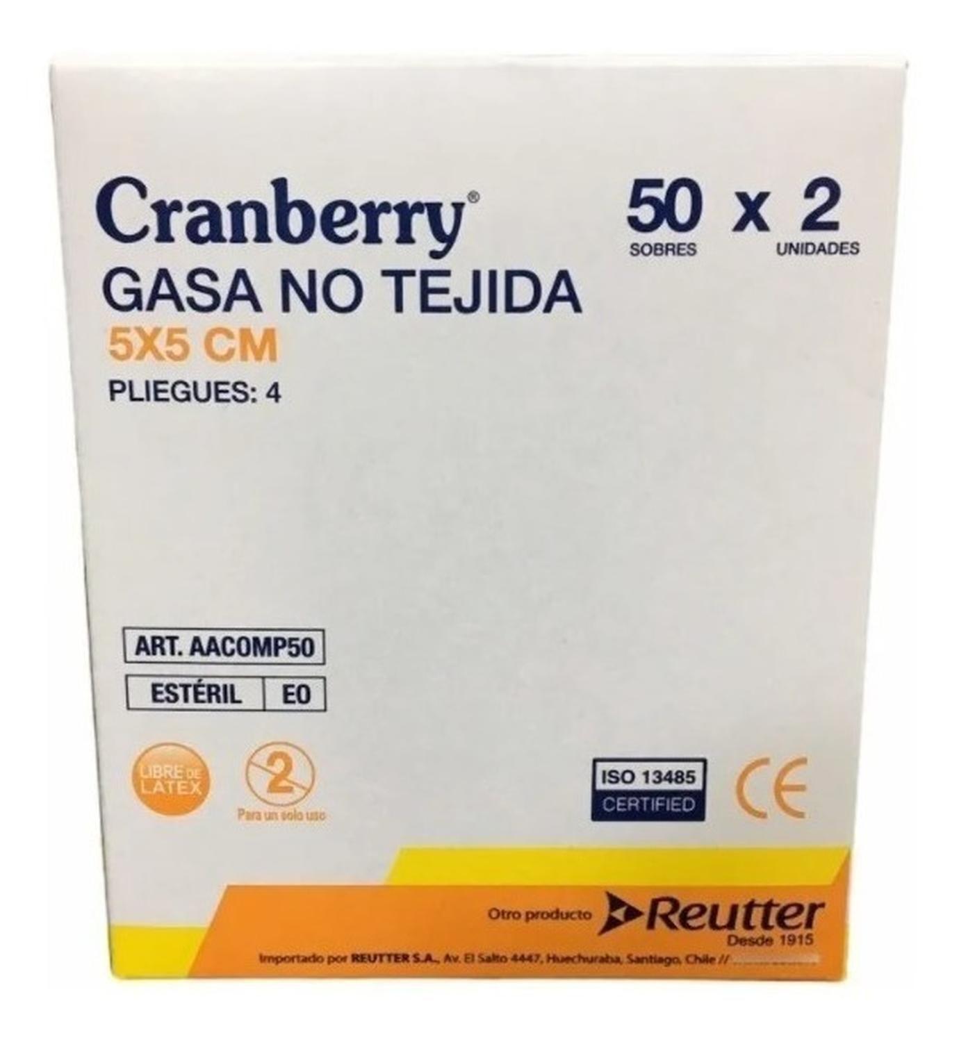 Gasa Estéril 5x5- Caja 50 Unidades Cranberry-electromedicin-2