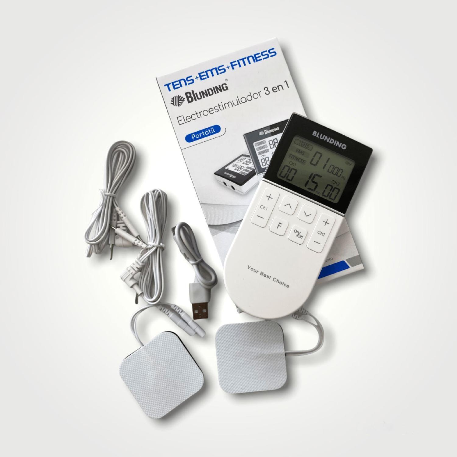 Electroestimulador3 En 1 Tens+ems+fitneess Blunding-0