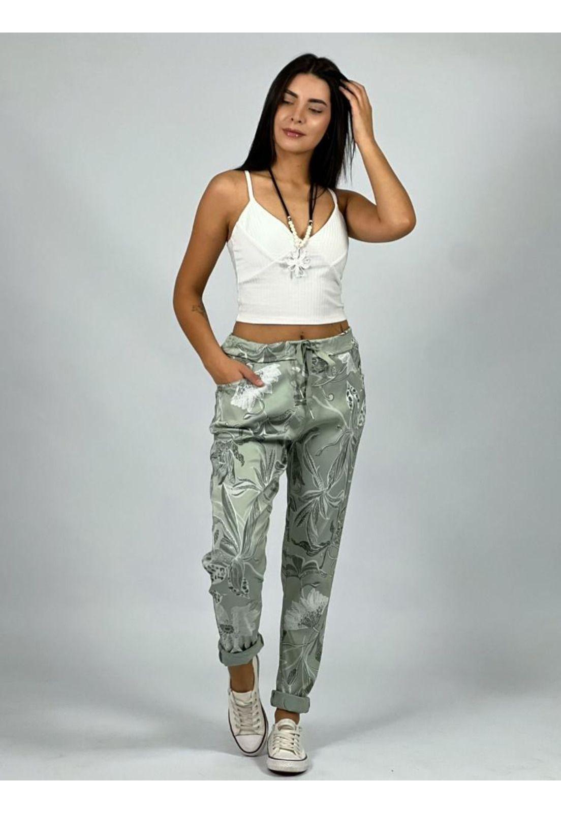 Jogger Italiano Estampado Flores-0