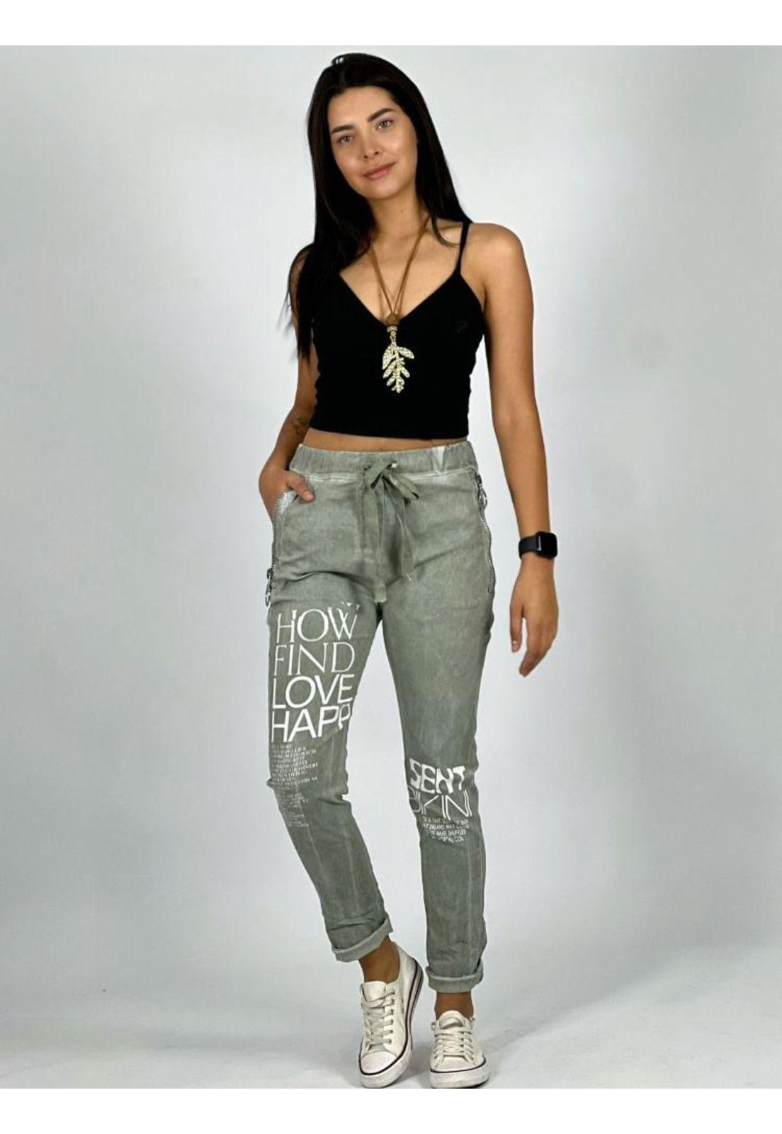 Pantalón Jogger Italiano con Letras-0