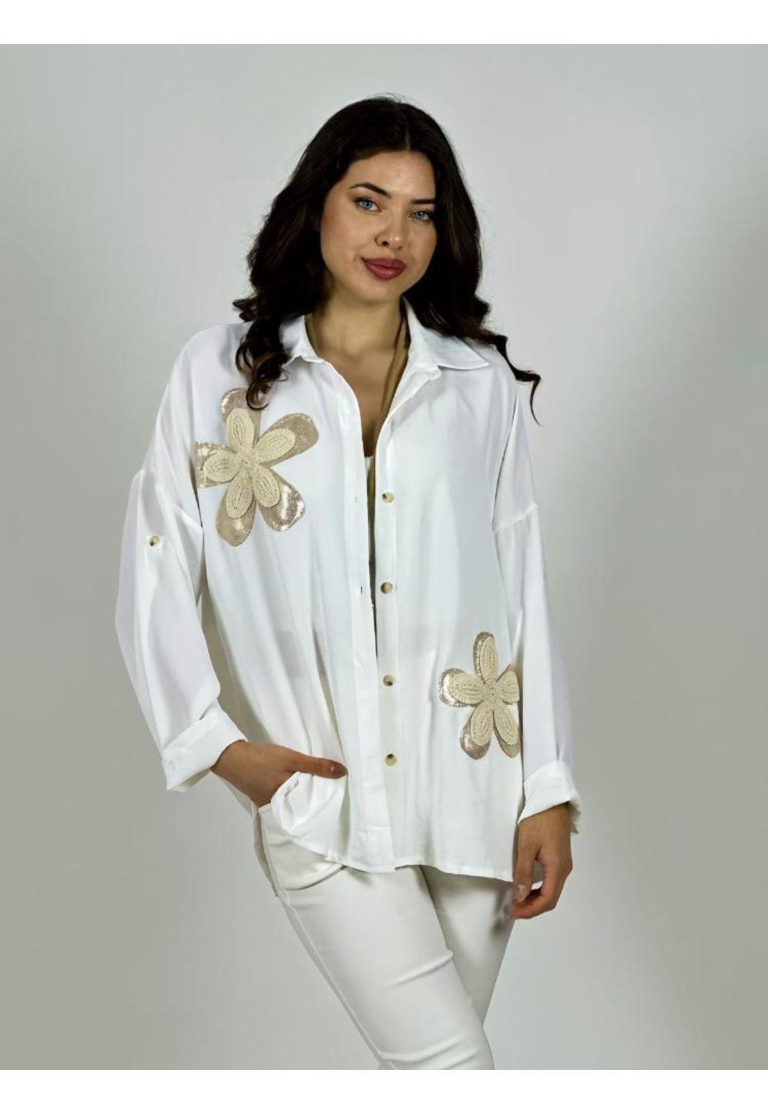 Blusa Flores Bordadas-0