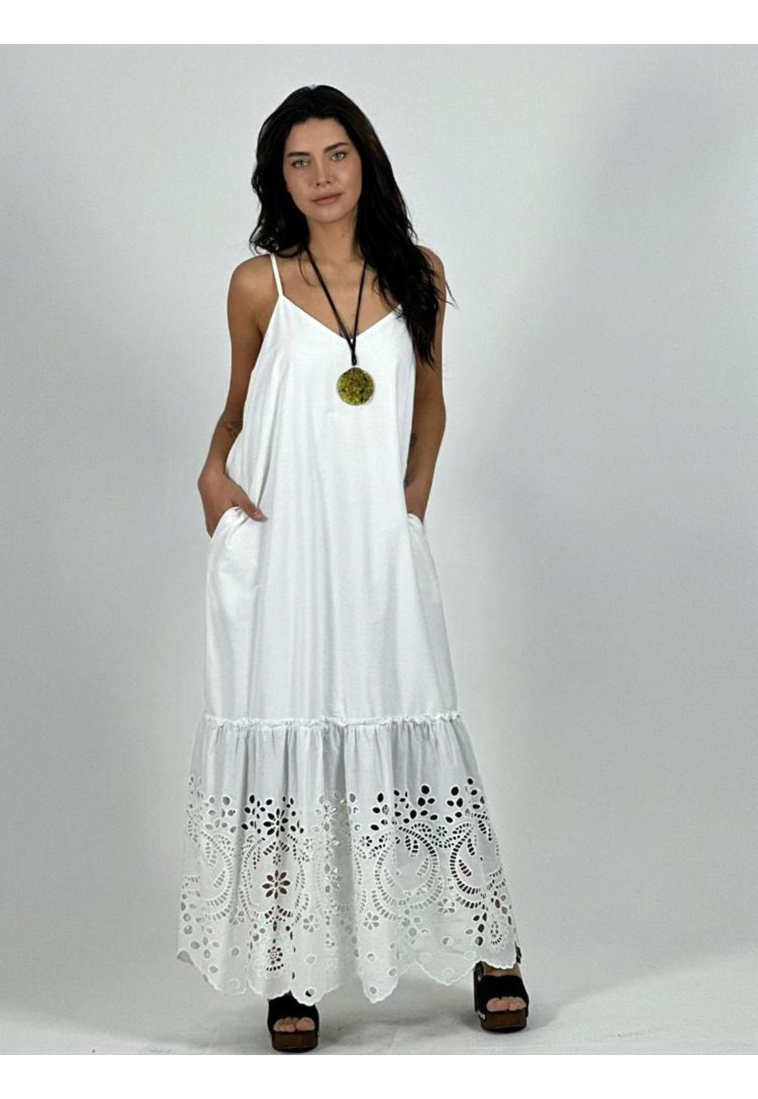 Vestido Gabardina de Tirantes Broderi-0