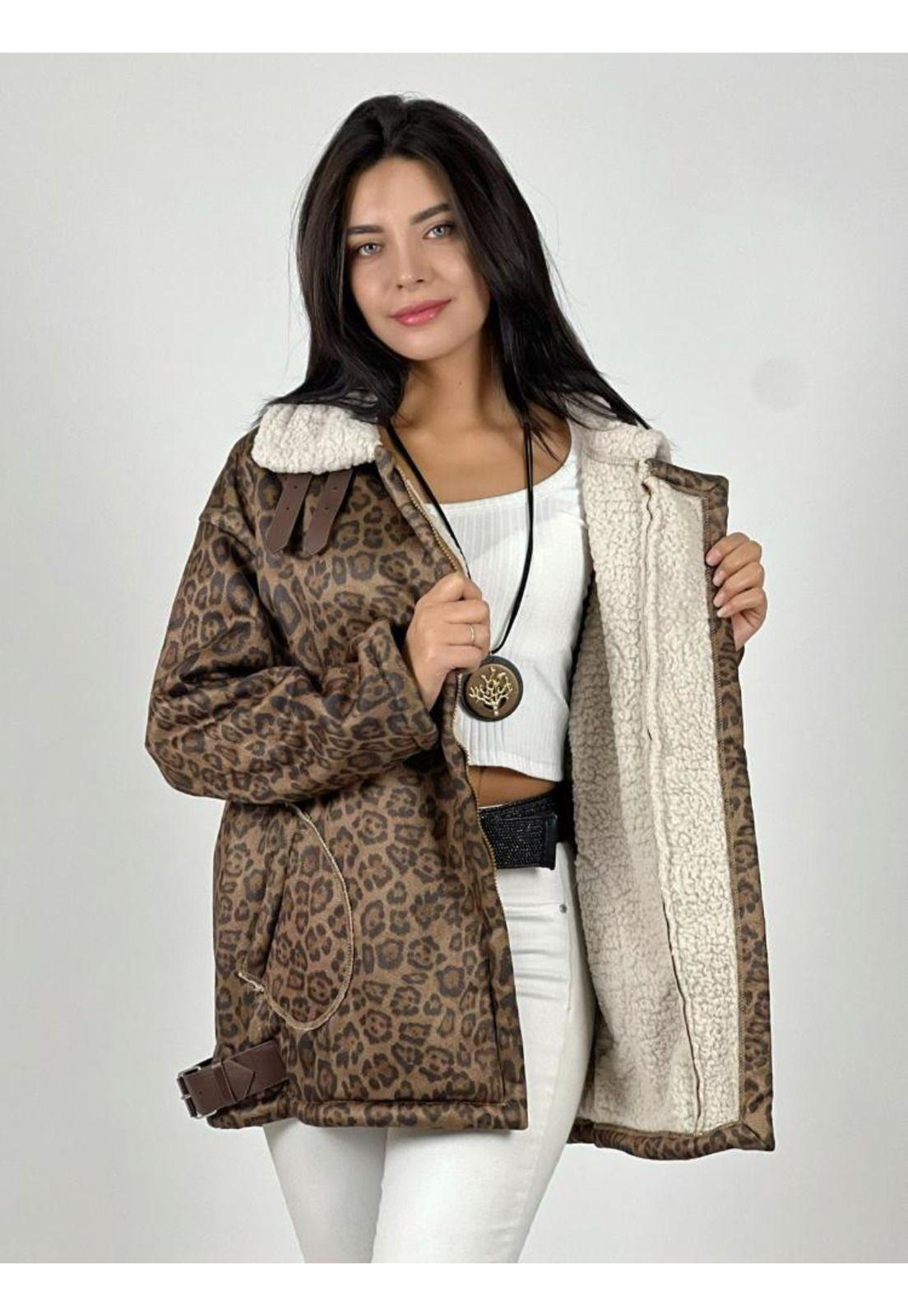 Chaqueta Aviadora Gamuza Print-2
