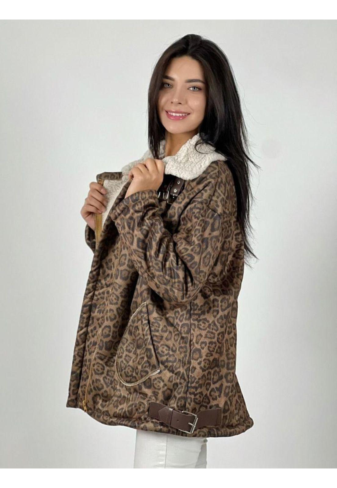 Chaqueta Aviadora Gamuza Print-3