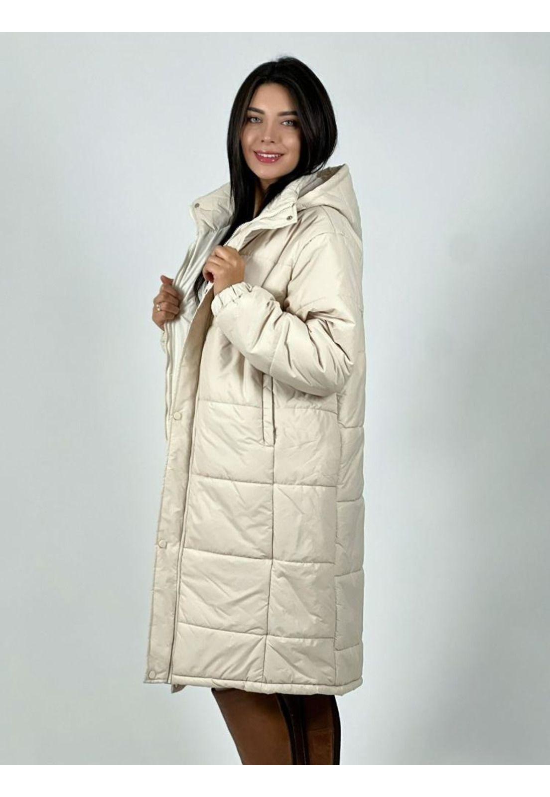 Parka Larga Acolchada con Capucha-2