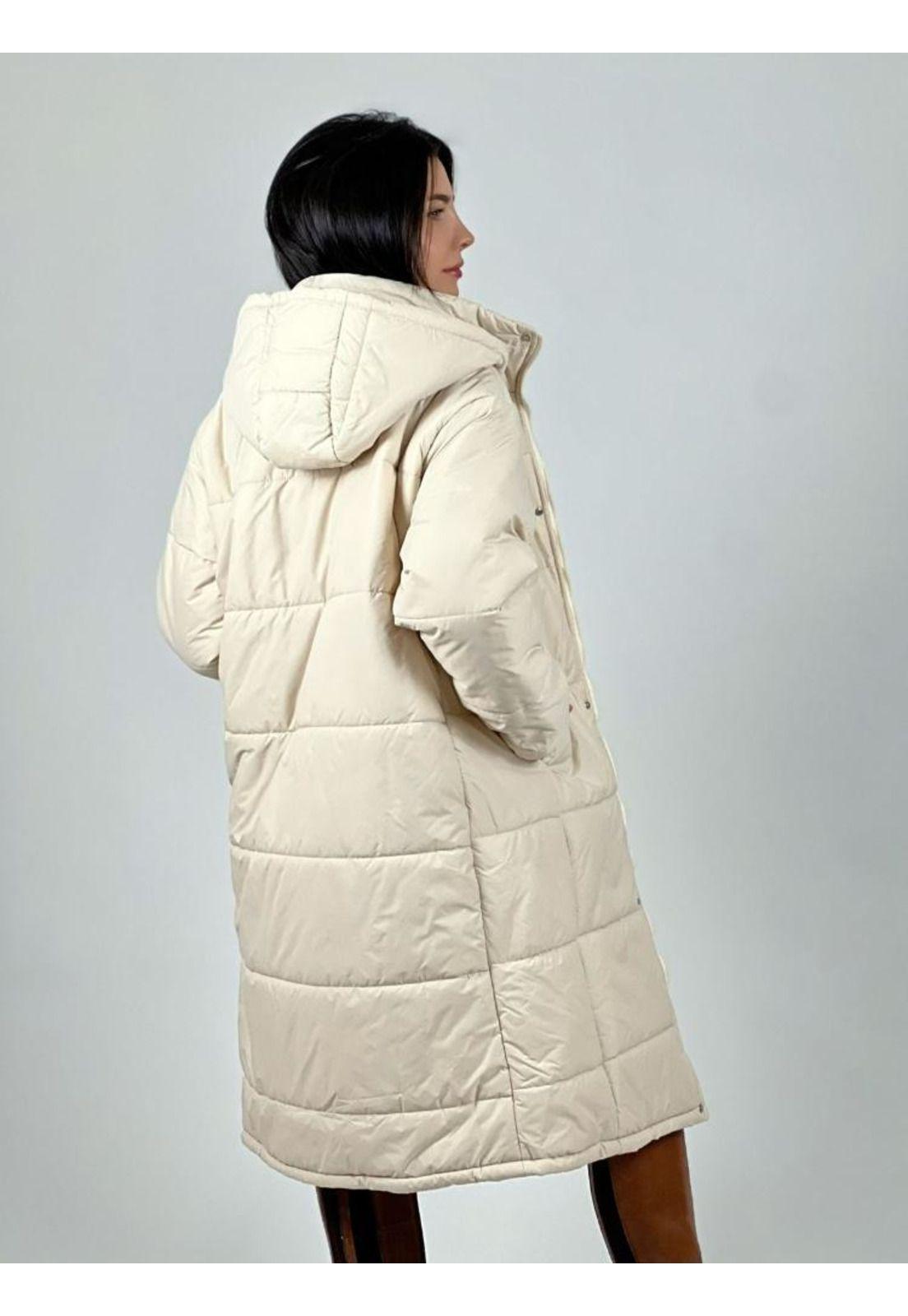 Parka Larga Acolchada con Capucha-3