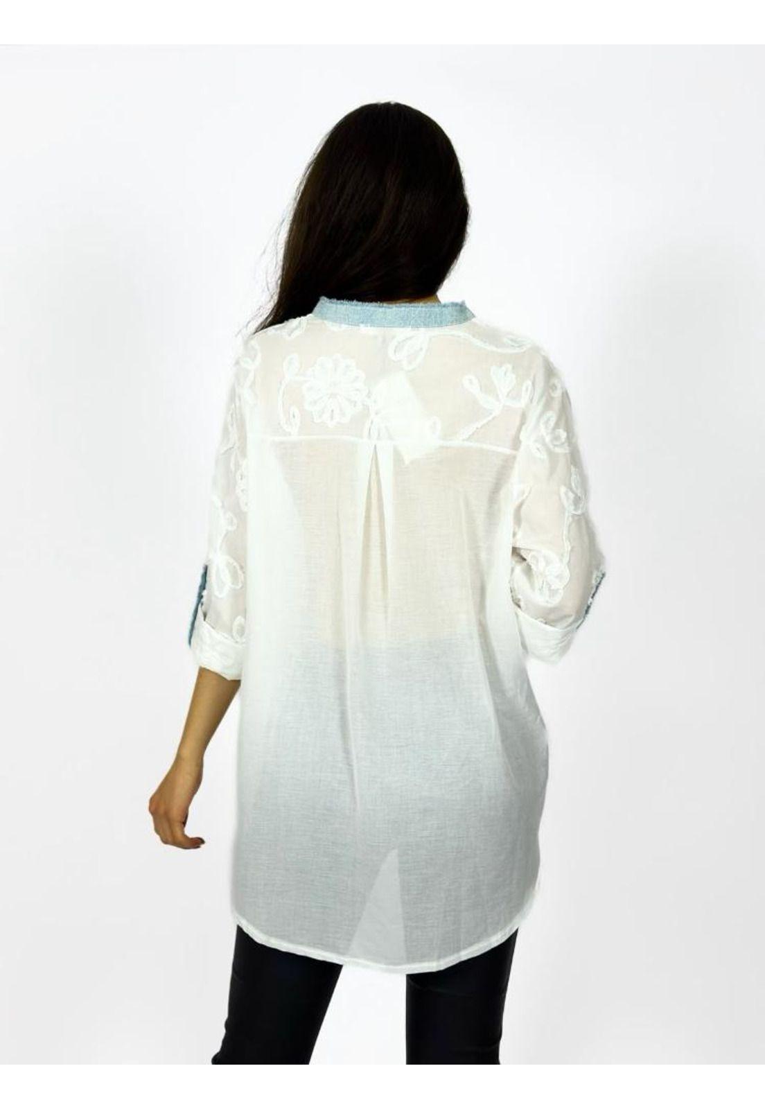 Blusa Viscosa Bordado Flores-4