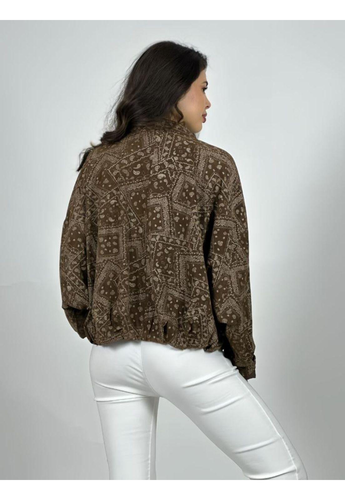 Chaqueta Bomber Gamuza Forrada Boho-2