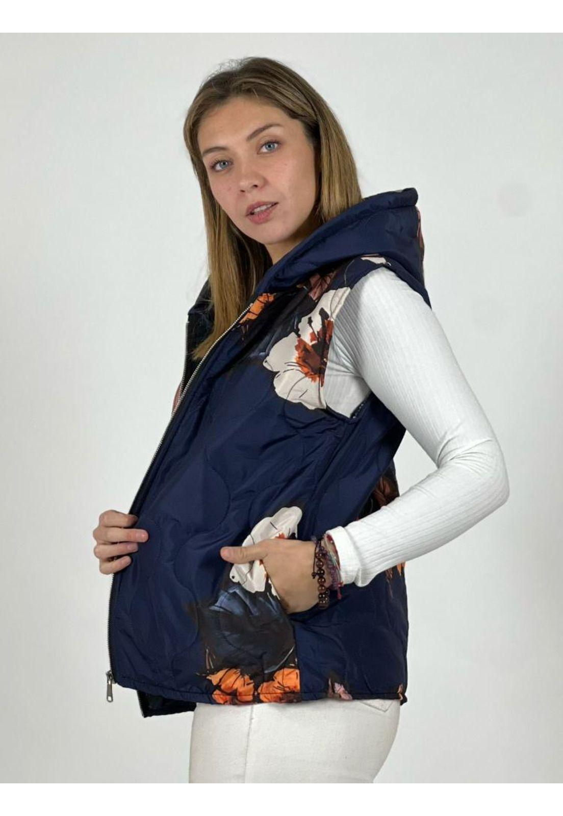 Parka Italiana Corta Estampado Flores-2
