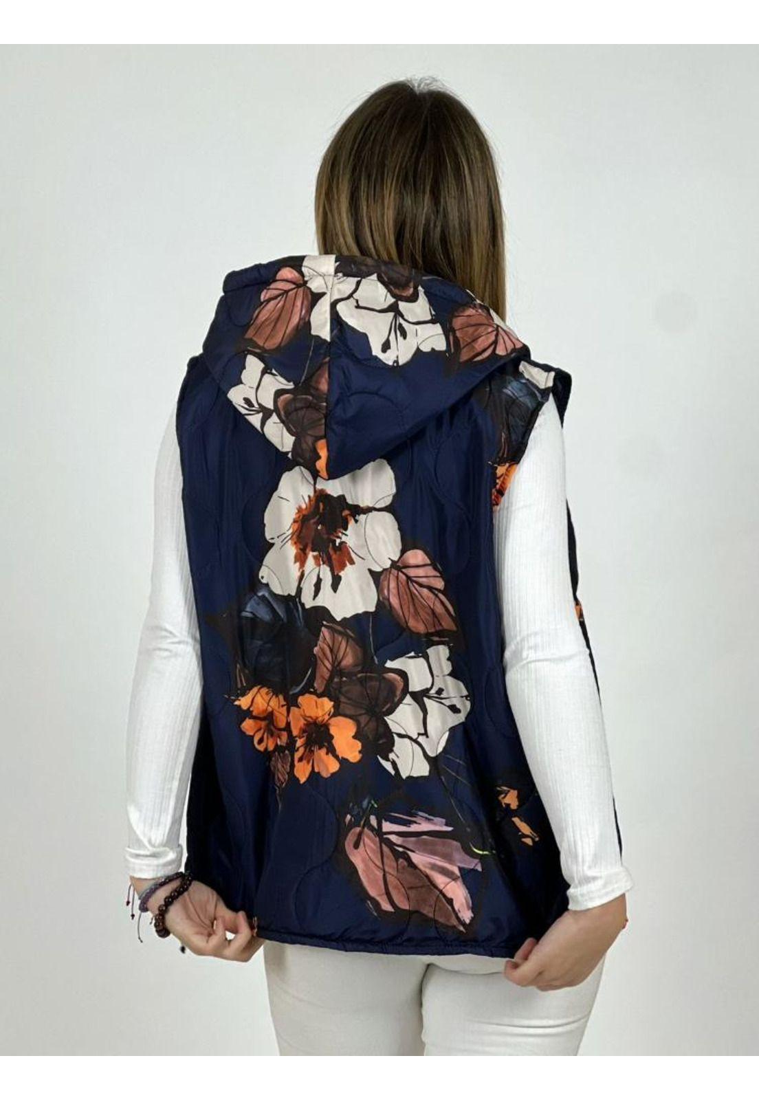 Parka Italiana Corta Estampado Flores-3