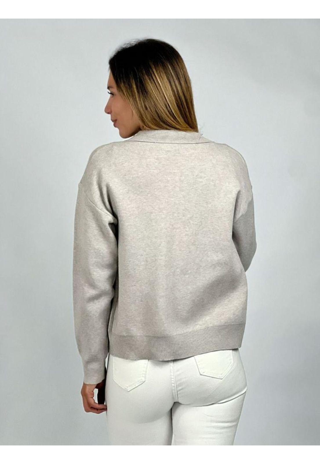 Sweater Abotonado Cuello Pique-3