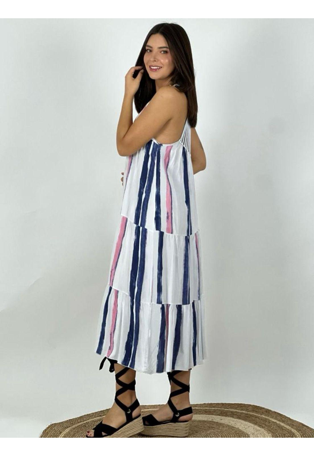 Vestido Italiano Cruzado Atrás Blanco-1