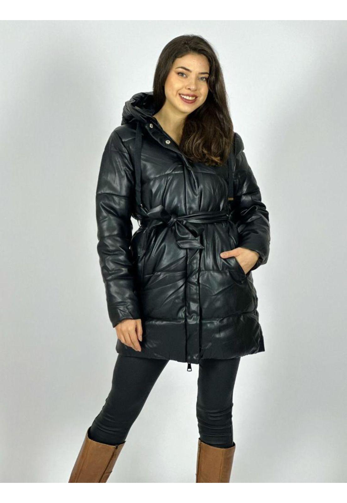 Parka Acolchada Con Cinturón-2