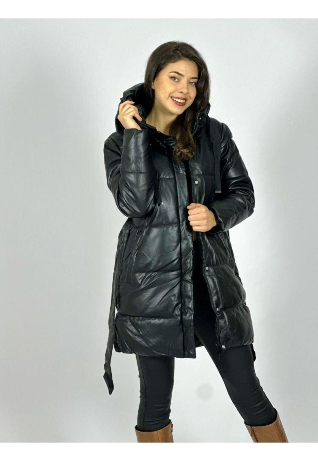 Parka Acolchada Con Cinturón-3