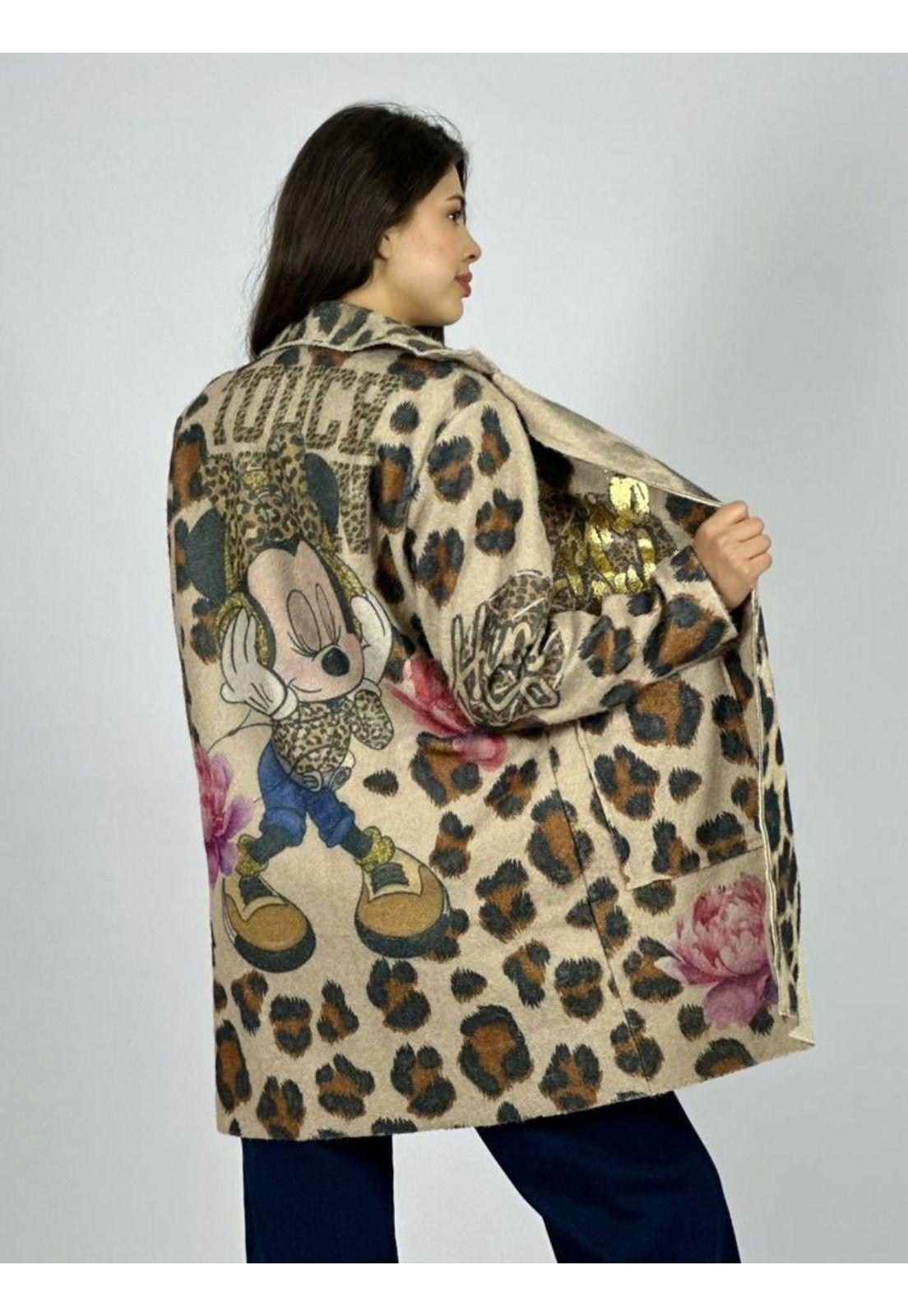 Abrigo Lana Italiano Print Minnie-3