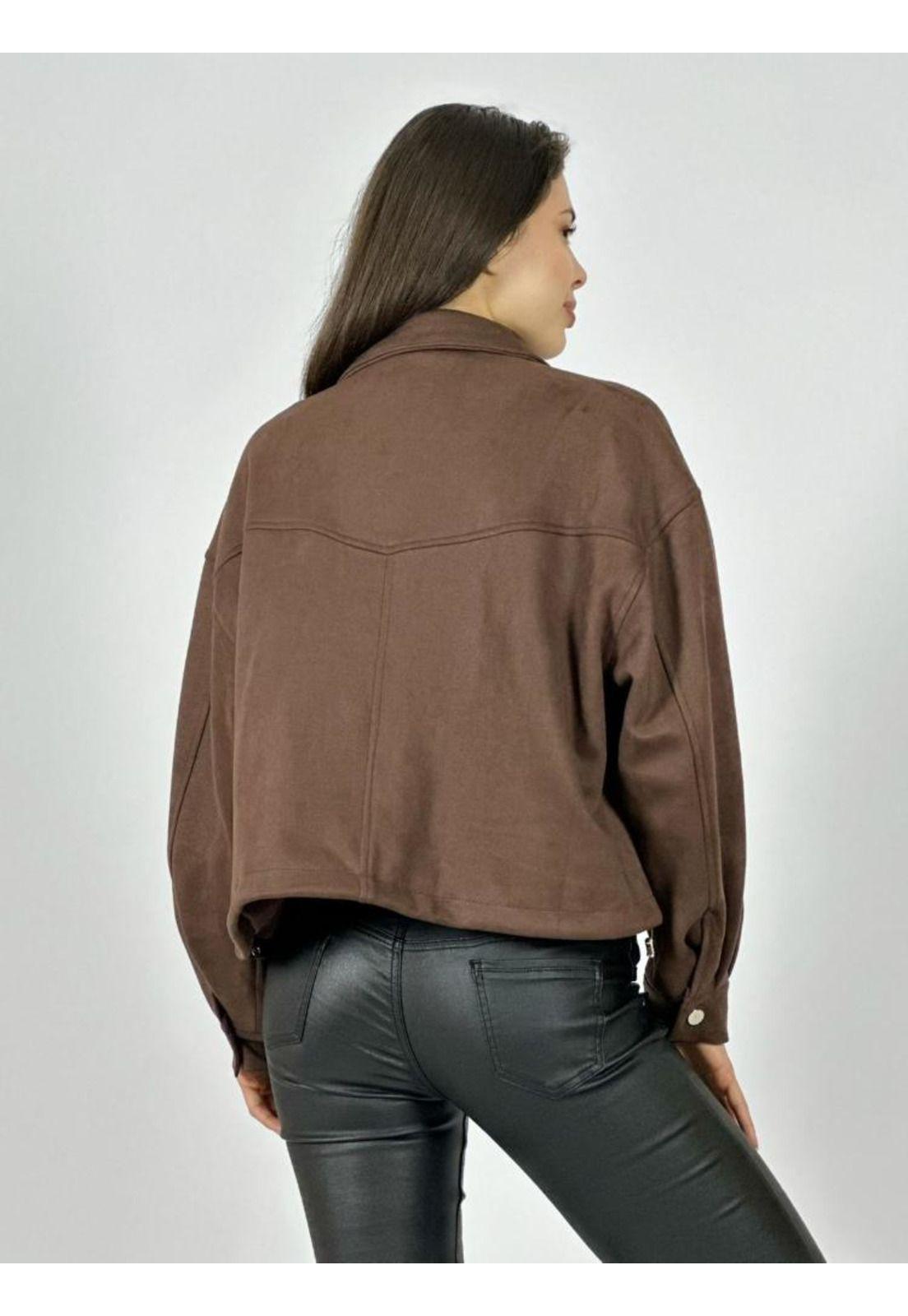 Chaqueta Gamuza Forrada Bolsillos Cargo-3